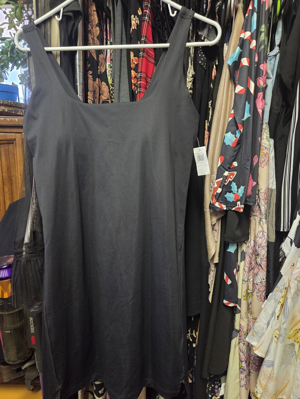 Black Sleeveless Slip Dress